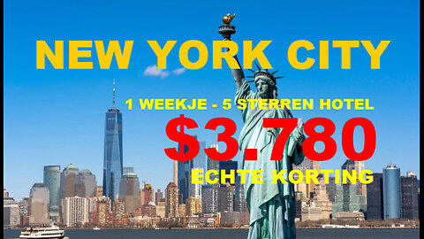 SAVE CLUB - NEW YORK CITY 1 WEEKJE $3.780 KORTING - 5 STERREN HOTEL - TOP TEAM ROB BUSER