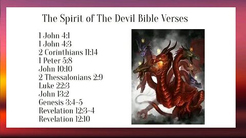 The Spirit of The Devil Bible Verses