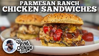 Parmesan Ranch Chicken Sandwich oxn the Blackstone Griddle