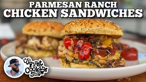 Parmesan Ranch Chicken Sandwich oxn the Blackstone Griddle
