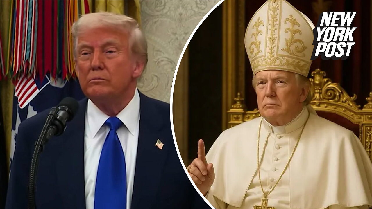 President Trump defends AI image of himself depicted as the Pope