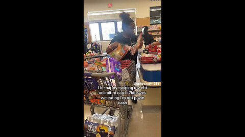 This is the woman who regularly spends $3,000 a trip on EBT Food Stamps at the grocery store