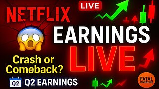 Netflix Q2 Earnings LIVE 🔴 Will $NFLX Crash or Trigger a Tech Rally?