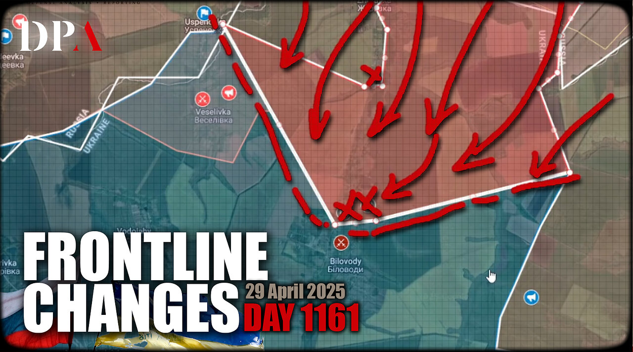[ Ukraine Frontline Changes ] MASSIVE INCURSION INTO SUMY by Russia; Encirclement at Kostyantynopil~