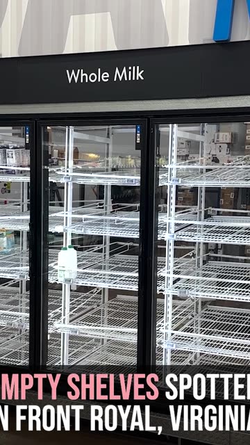Empty Shelves Spotted at Walmart in Front Royal, Virginia, Ahead of Storm of the Century