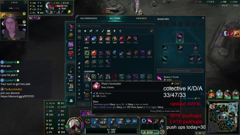 league of legends road to plat.