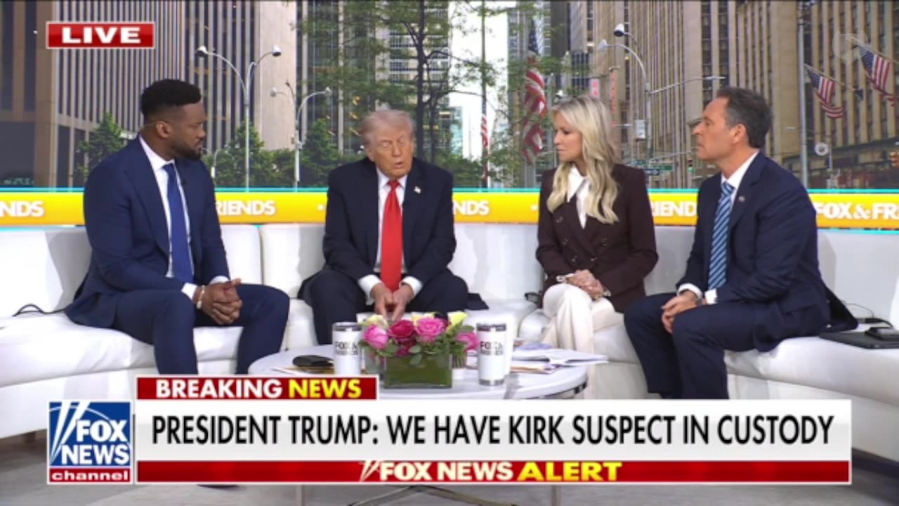 Trump says Charlie Kirk's assassin is in custody.