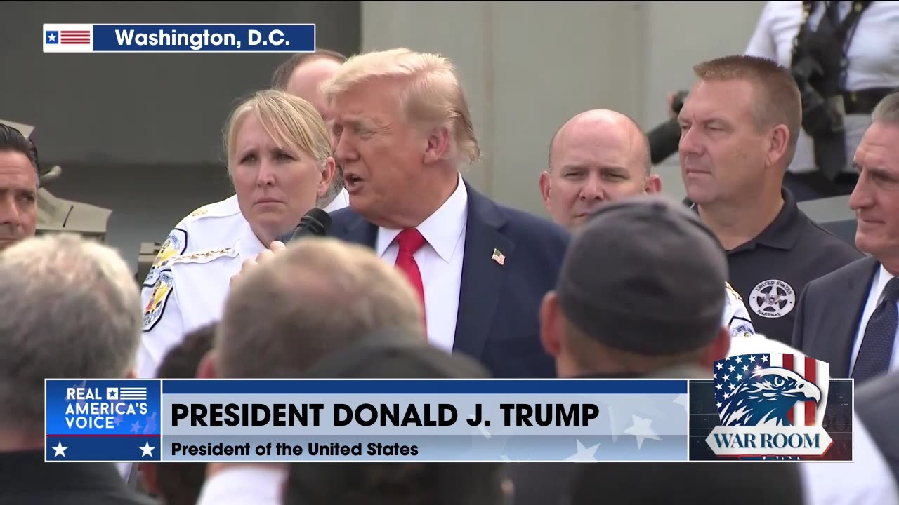 President Trump Addresses Law Enforcement Live In Washington D.C.