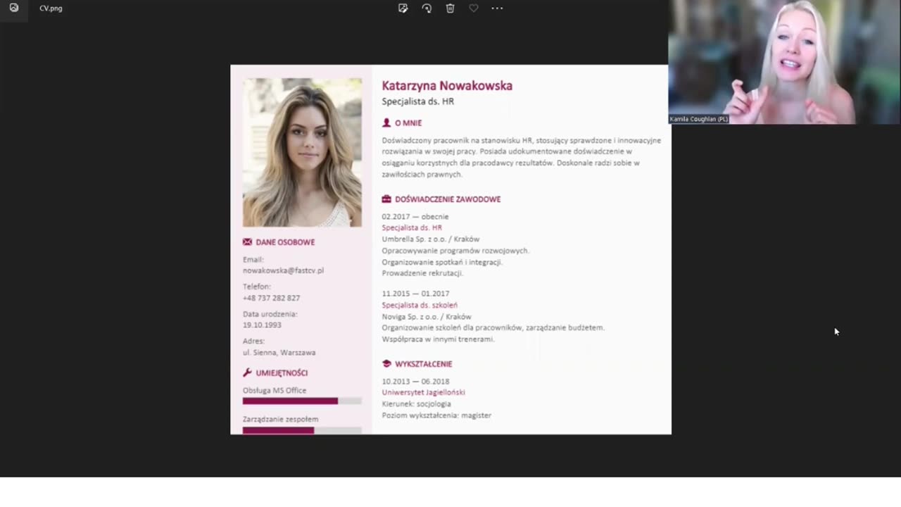 CV (Curriculum Vitae) Part II