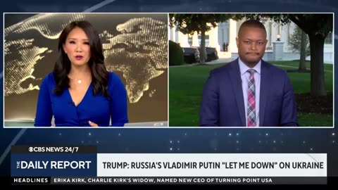 Trump says Russia's Vladimir Putin "let me down" on Ukraine
