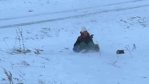 Woman Breaks Collarbone in Sledding Accident