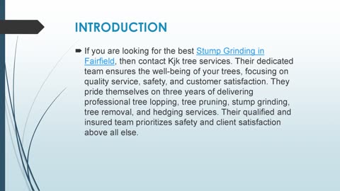 Best Stump Grinding in Fairfield