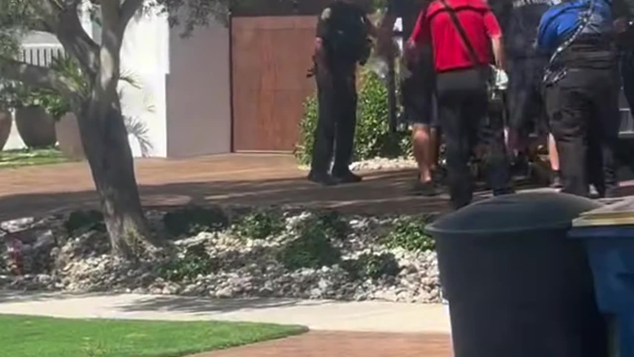 Hulk being removed from his home this morning.