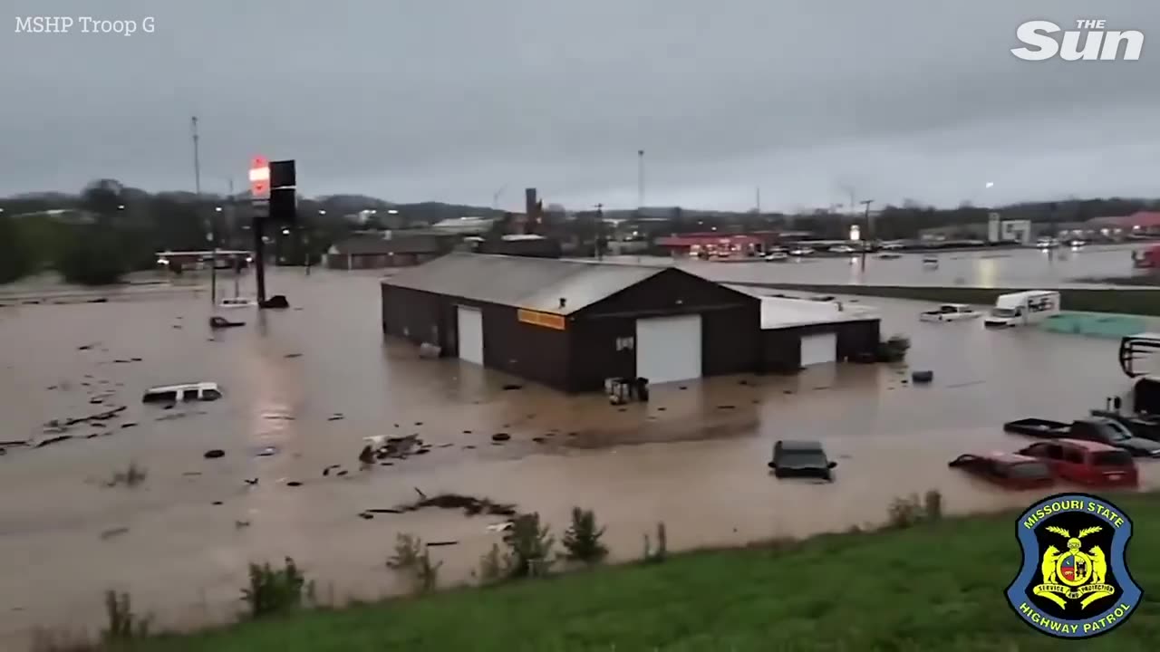 Cars vanish as life-threatening floods hit Southern Missouri