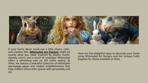 Explore Whimsykel Art Designs from VFlex for Creative Home Projects