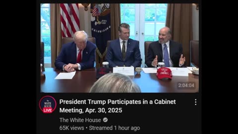 President Trump Participates in a Cabinet Meeting, Apr. 30, 2025