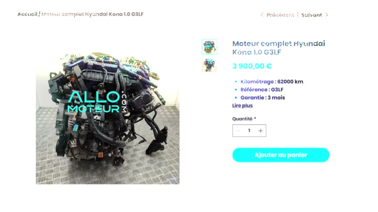 ALLOMOTEUR.COM - Moteur complet Hyundai Kona 1.0 G3LF