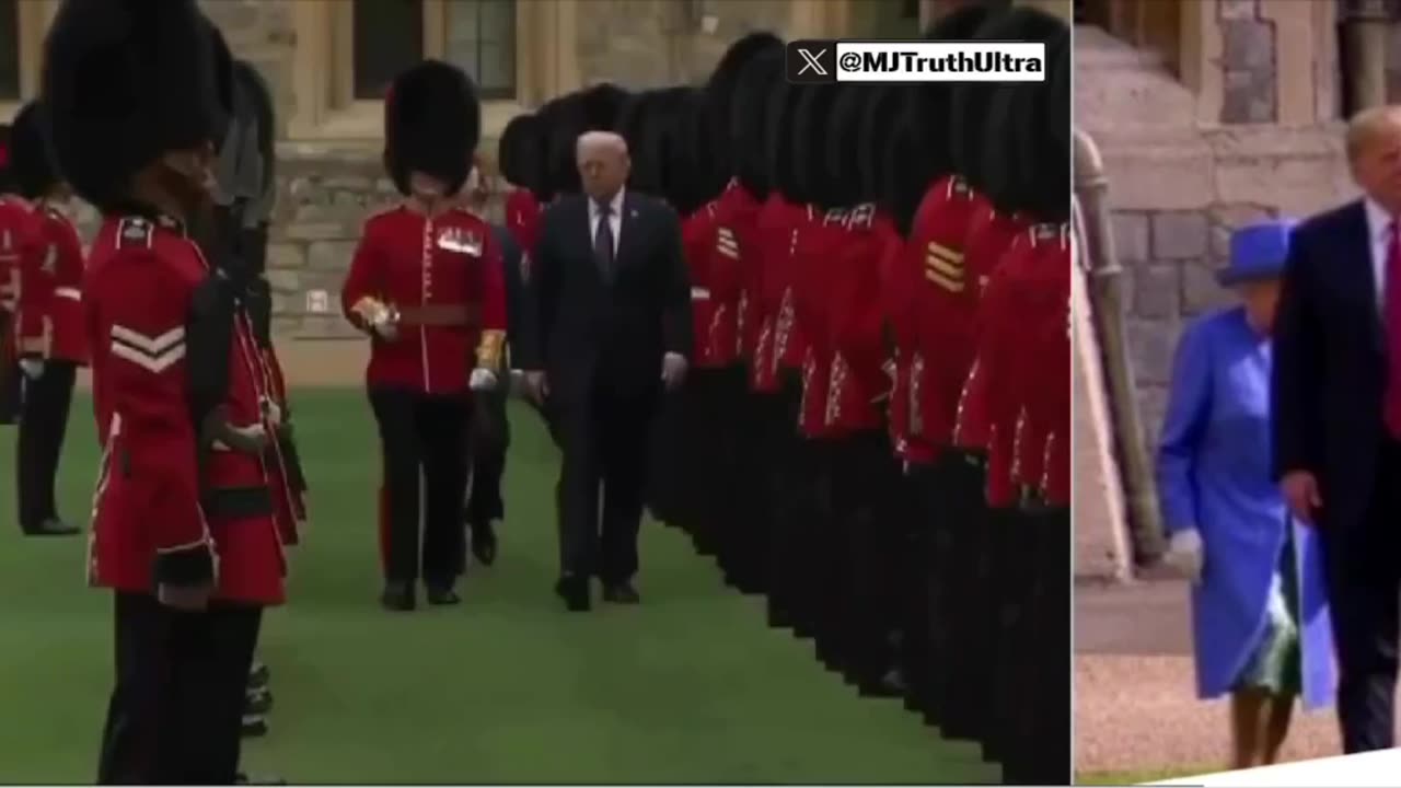Today, President Trump walked in front of King Charles. 👀