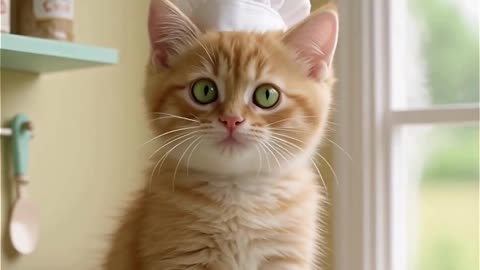 Kitchen Spy Kitty Sneaks Snacks 🍪😺 | Cute Cat Short #CuteCats #KitchenCat #CatShorts