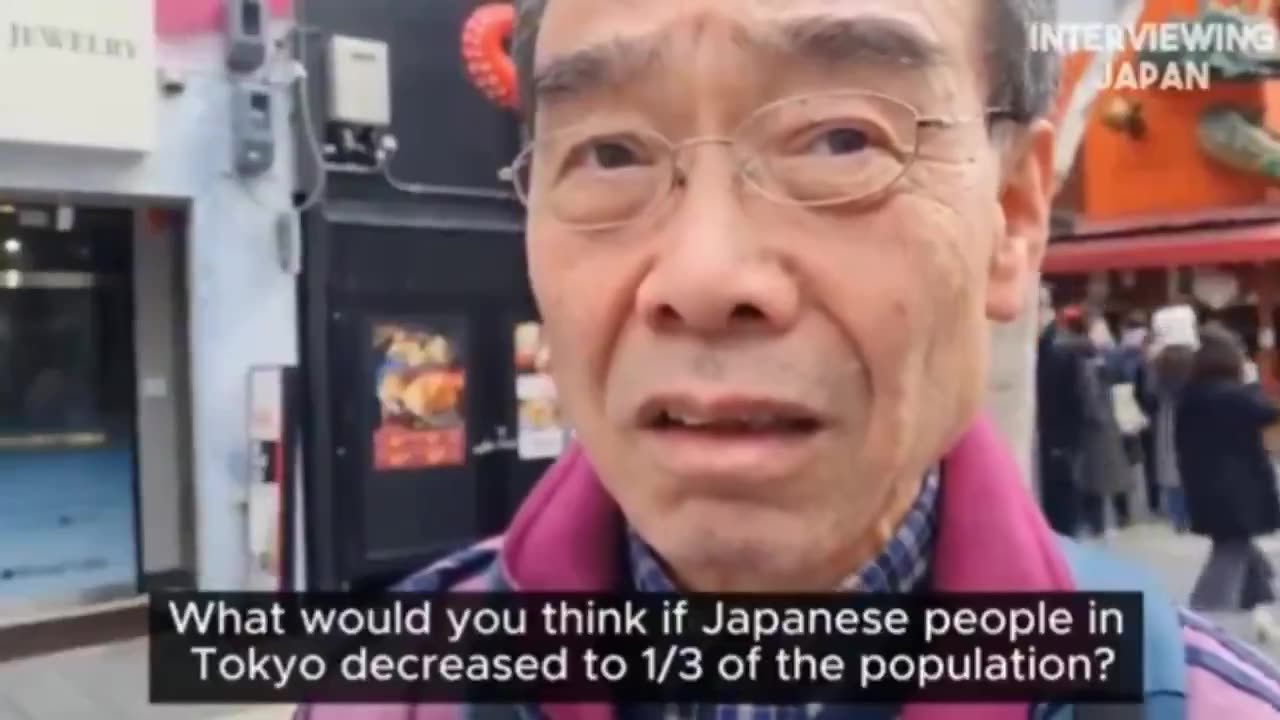 Old Japanese man is shocked to find that white British people have become a minority in London.