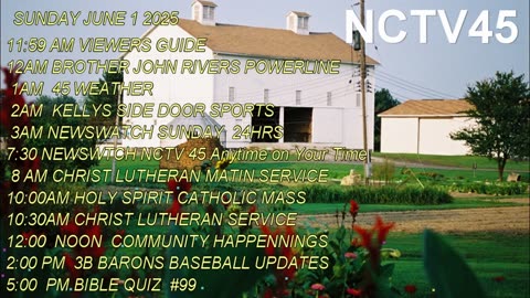 NCTV45 NEWSWATCH MORNING MON JUNE 2 2025 WITH ANGELO PERROTTA