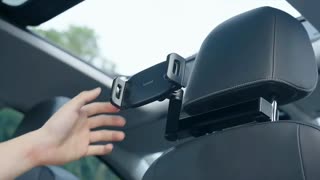 Car Headrest Tablet Holder Mount Stretchable Backseat Compatible with All 4.7-12.9 Screen Device