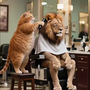 Lion Meets His Mini-Me… And Instantly Regrets It! 😂🦁🐾