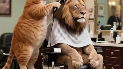 Lion Meets His Mini-Me… And Instantly Regrets It! 😂🦁🐾