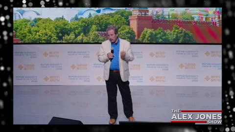 Alex Jones Addresses The Future Forum 2050 In Moscow