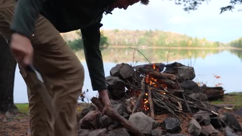 4 Days Solo Fall Camping in Heavy Rain_part6