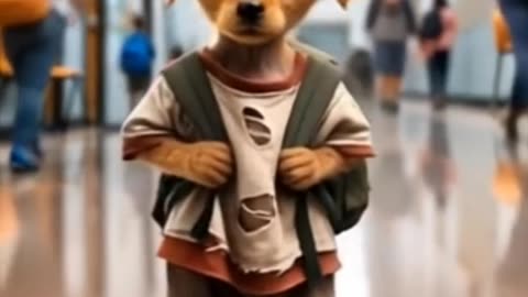 The puppy goes to school alone❤️🥳