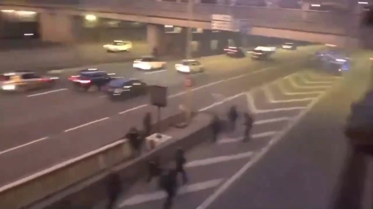 Paris looks like a war zone.