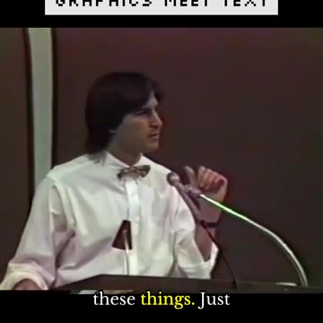 Steve Jobs - Graphics meets text #stevejobs #apple