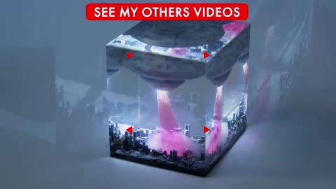 Giant UFO City Destruction Epoxy Resin Diorama