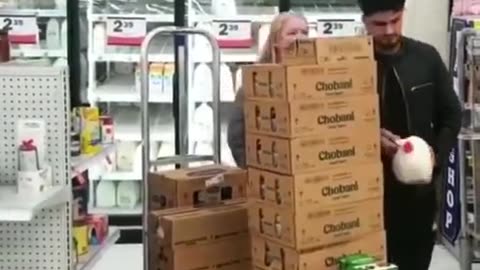 Start of Anti-Muslim tirade by deranged woman(Lennox/Warren MI Meijer)
