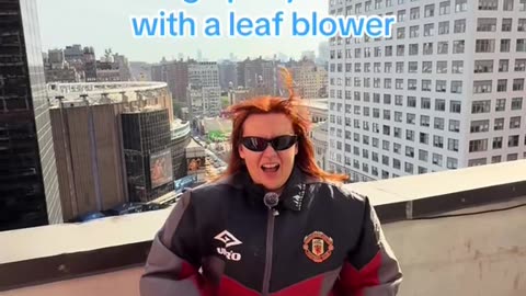 Windbreaker Vs Leaf Blower 😂