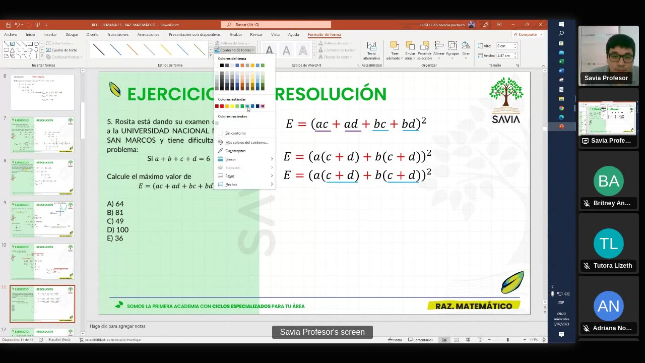 SAVIA SEMIANUAL 2024 | Semana 13 | Raz Mat S1