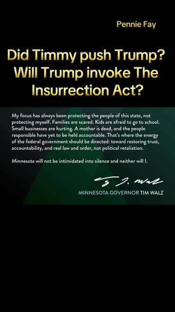 Defiant Timmy: Tim Walz letter to President Trump