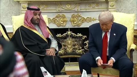 Saudi crown prince says he will increase "investment" into the U.S. to $1,000,000,000,000.