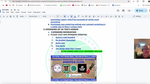 In Ted's Honor, Free, Weekly, Newsletter, for Students of the Game