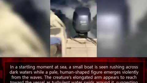 Sea creatures chasing boat