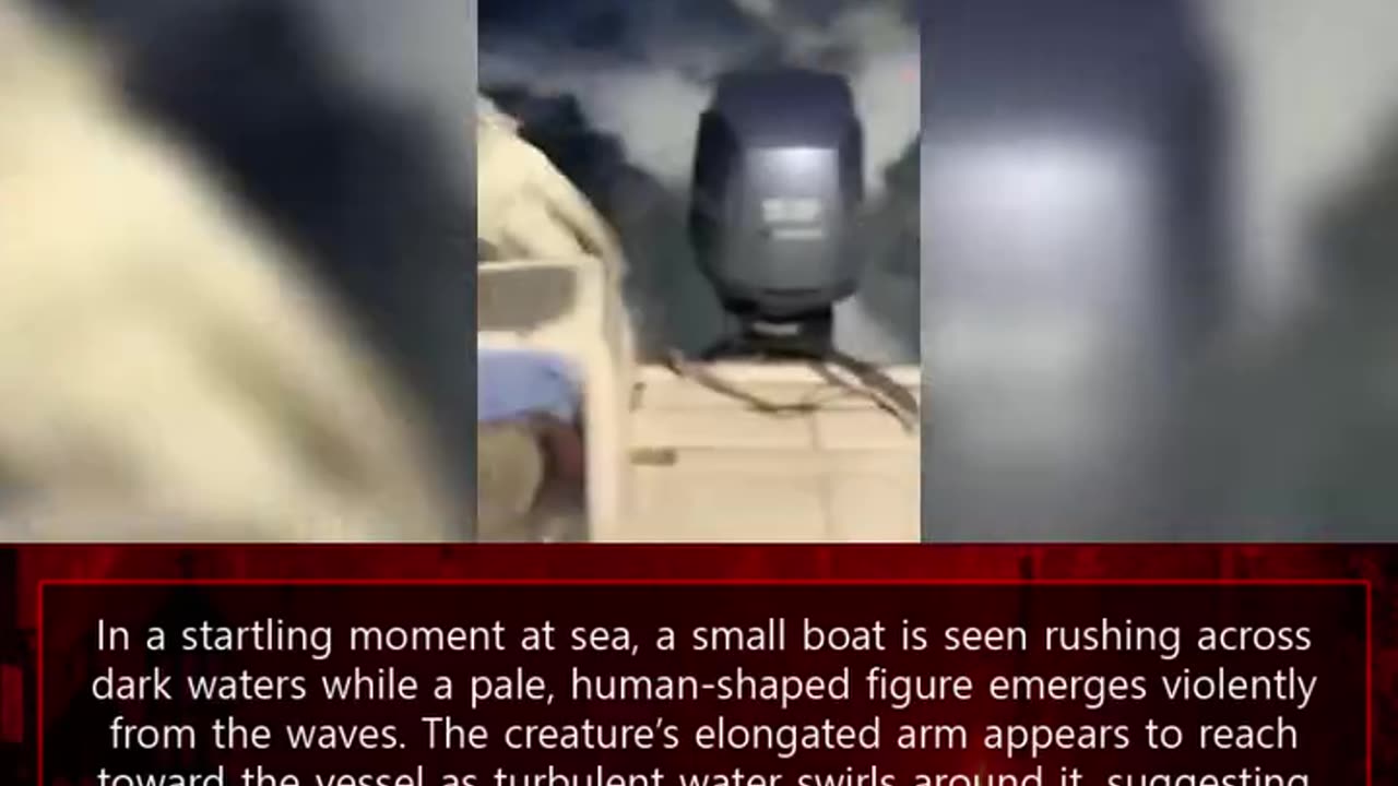 Sea creatures chasing boat
