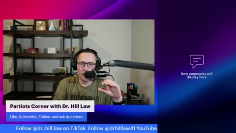 Patriots Corner with Dr. Hill Law