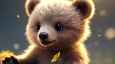 Bear & Bee Playing Together