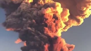 Apocalyptic Scenes of the Eruption of the Volcano Levotobi Laki-laki in Indonesia
