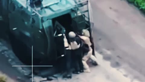 ❗️ Russian FPV drone hit a ground evac drone carrying 2 wounded Ukrainian soldiers.