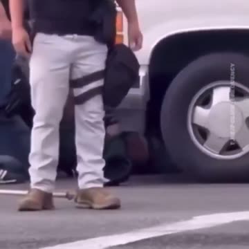 Anti-ICE Terrorist Assaults ICE Agent with WEED WHACKER