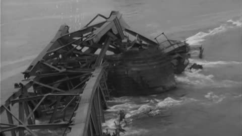 COLLAPSE OF REMAGEN (LUDENDORFF... - COLLAPSE OF REMAGEN (LUDENDORFF) BRIDGE, GERMANY - 111-adc-3597