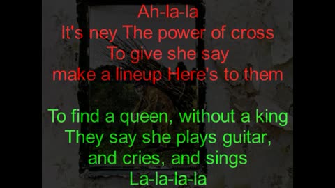Led Zeppelin IV #7 Going To California (backward lyrics in red)