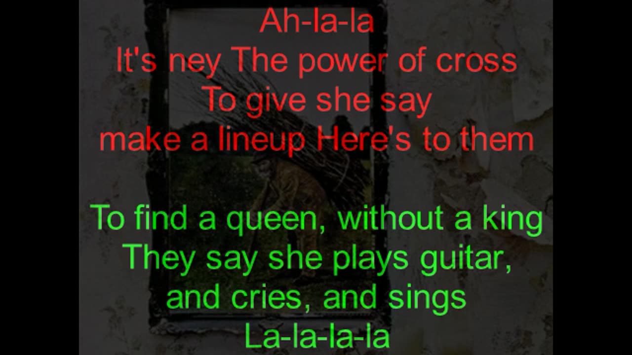 Led Zeppelin IV #7 Going To California (backward lyrics in red)